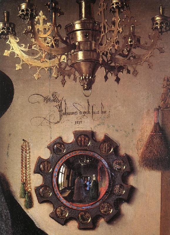 EYCK, Jan van Portrait of Giovanni Arnolfini and his Wife (detail) sdg china oil painting image